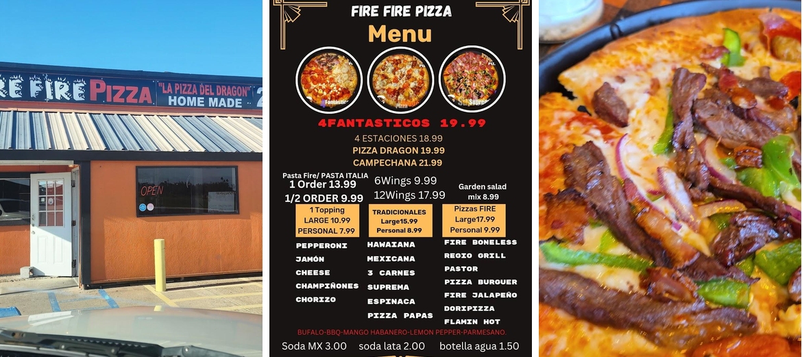 Fire Fire Pizza Menu